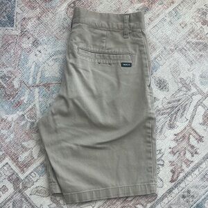 RVCA Tan Flat Front Shorts